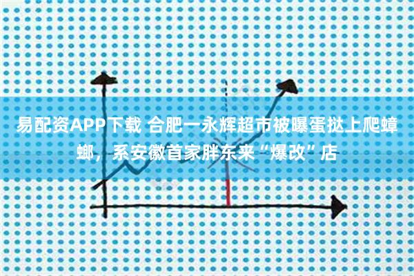 易配资APP下载 合肥一永辉超市被曝蛋挞上爬蟑螂，系安徽首家胖东来“爆改”店